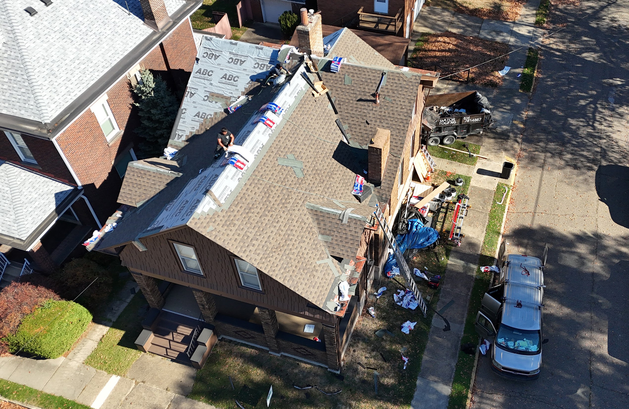 Residential roofing project
